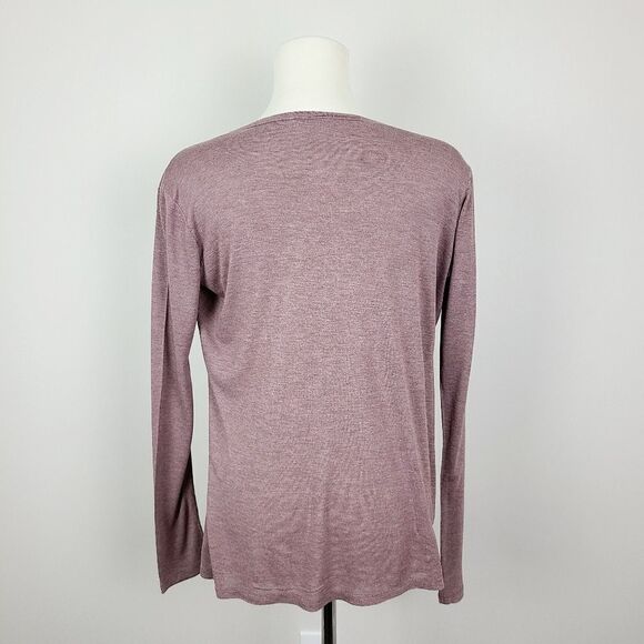 Aritzia Wilfred Free Dusty Rose Brasch Long Sleeve V-Neck T-Shirt XS - Picture 8 of 16